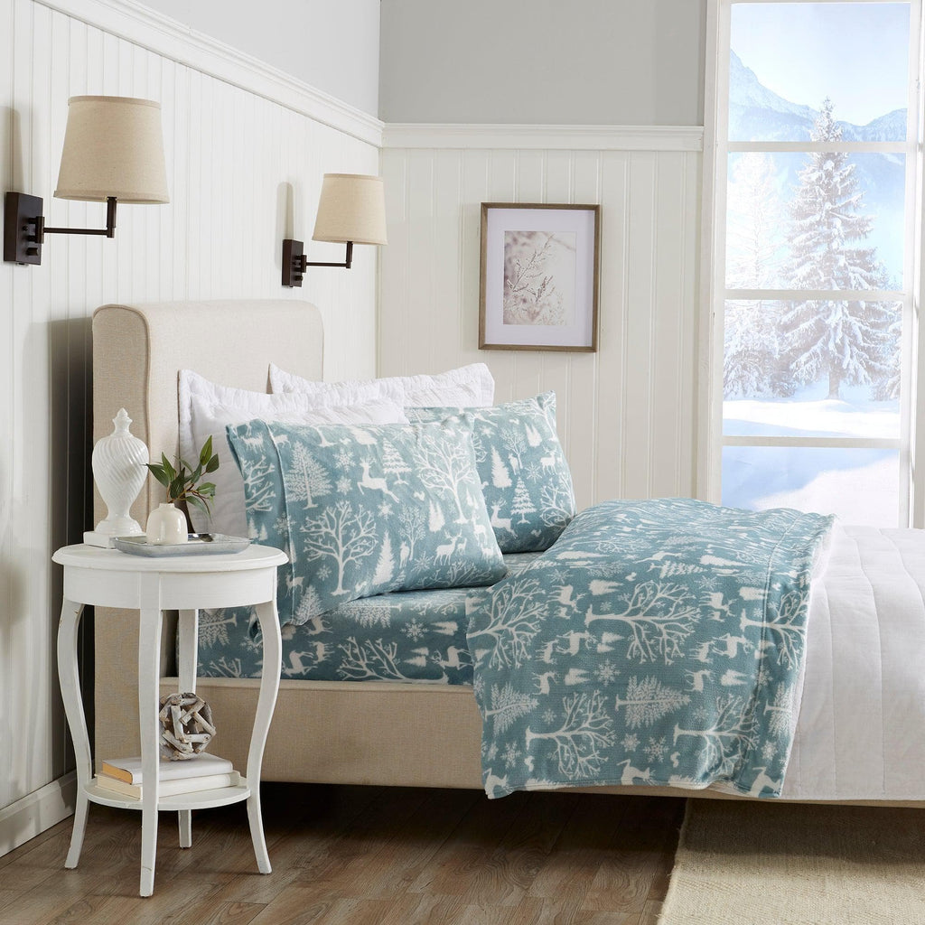 Printed Plush Sheet - Velvet Luxe Collection Great Bay Home