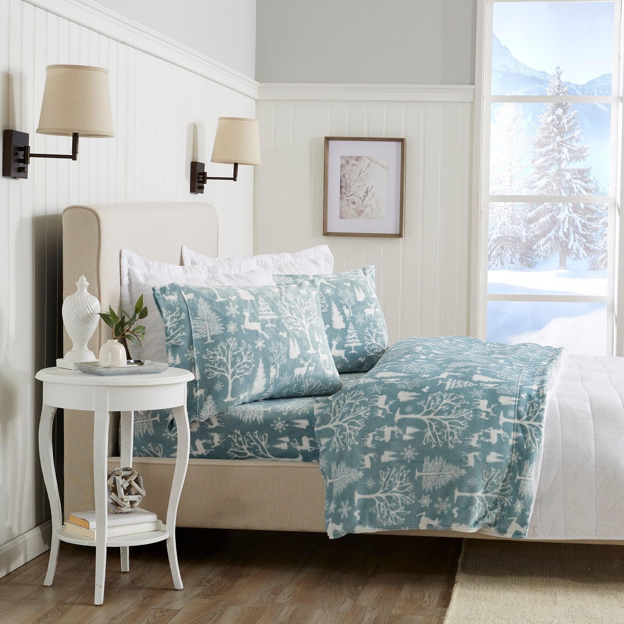 Printed Plush Sheet - Velvet Luxe Collection Great Bay Home
