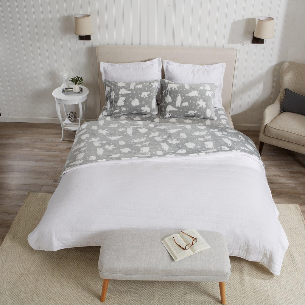 Printed Plush Sheet - Velvet Luxe Collection Great Bay Home