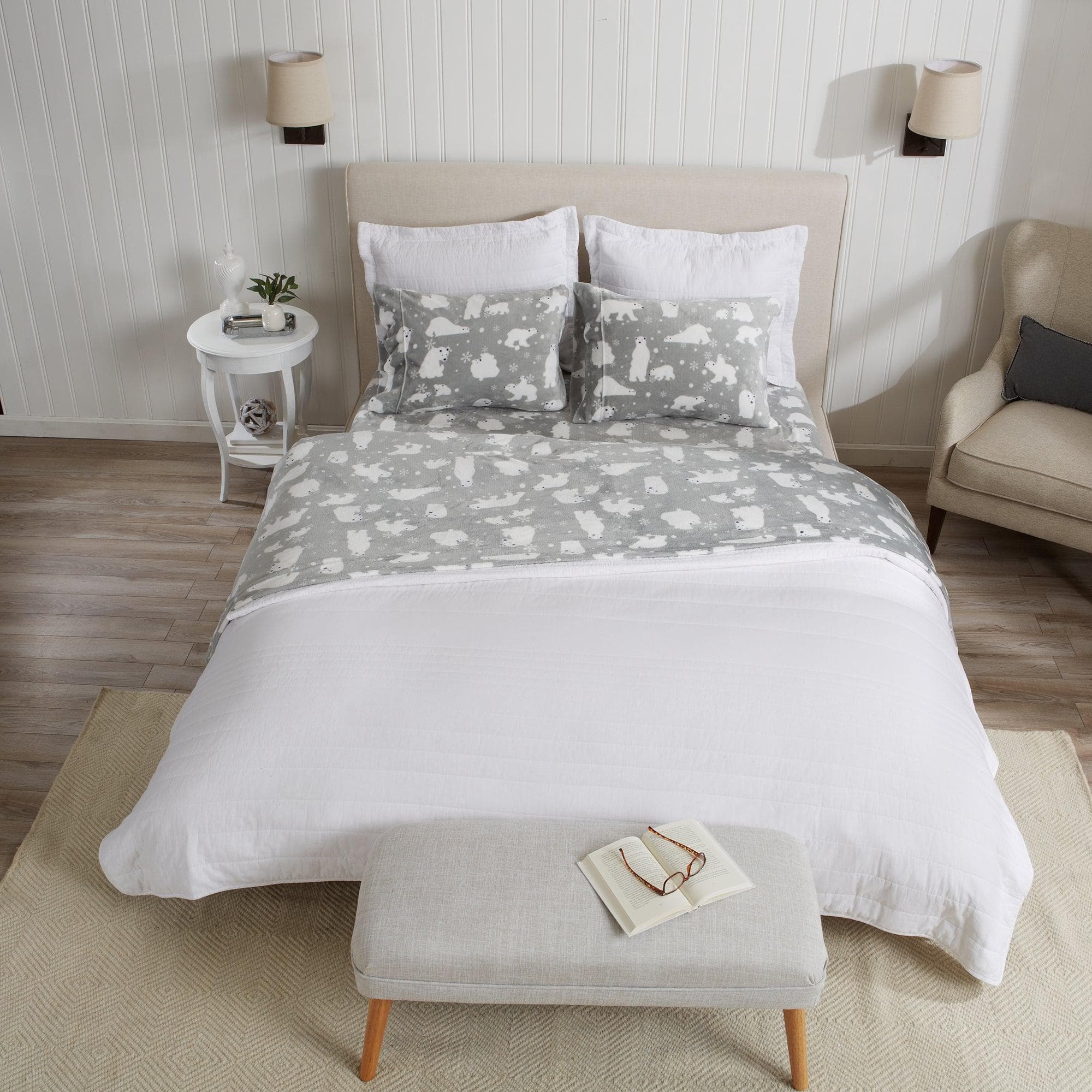 Printed Plush Sheet - Velvet Luxe Collection Great Bay Home