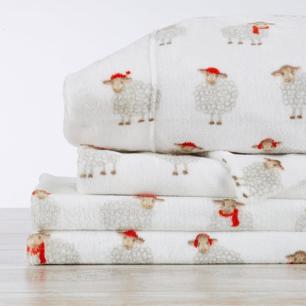 Printed Plush Sheet - Velvet Luxe Collection Great Bay Home