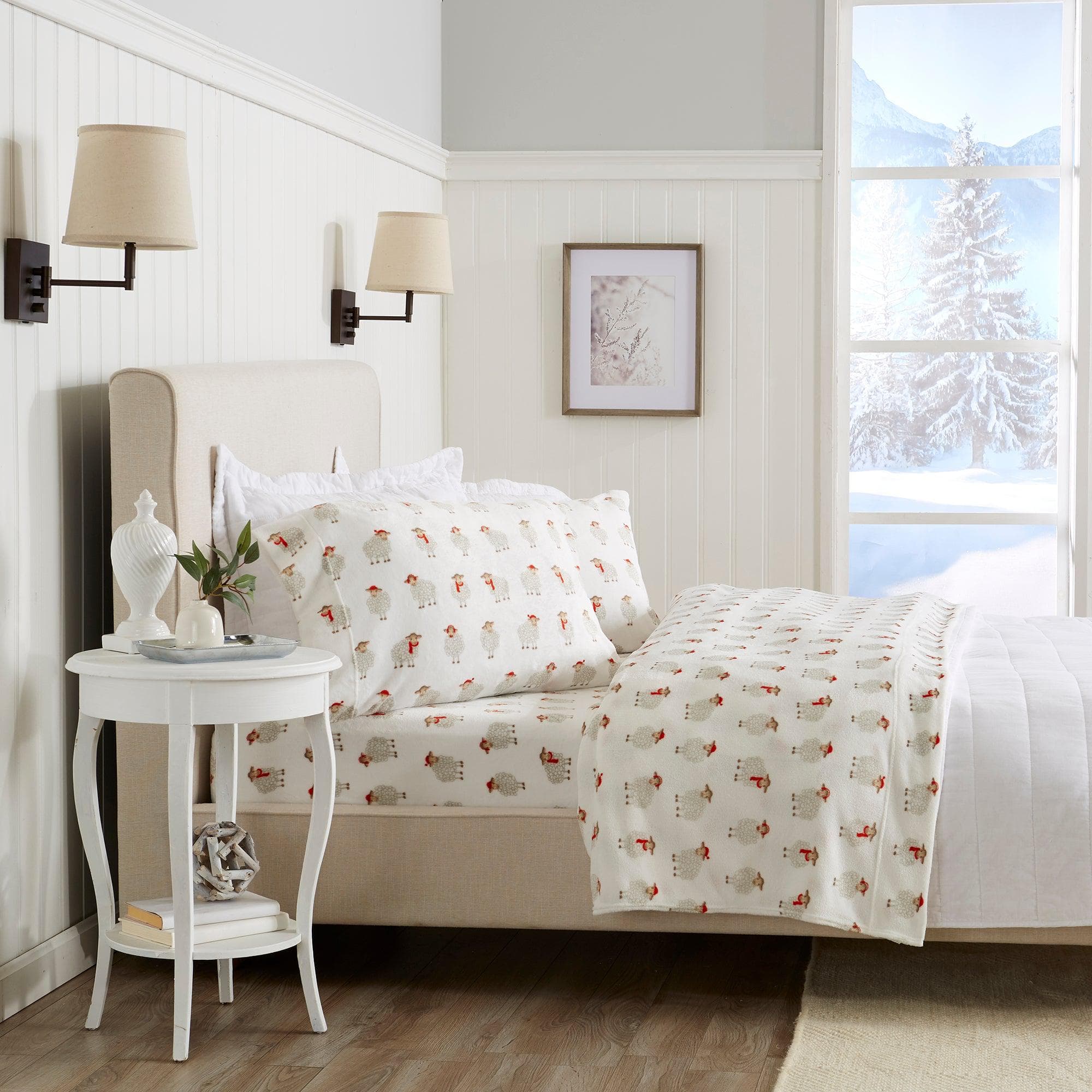 Printed Plush Sheet - Velvet Luxe Collection Great Bay Home