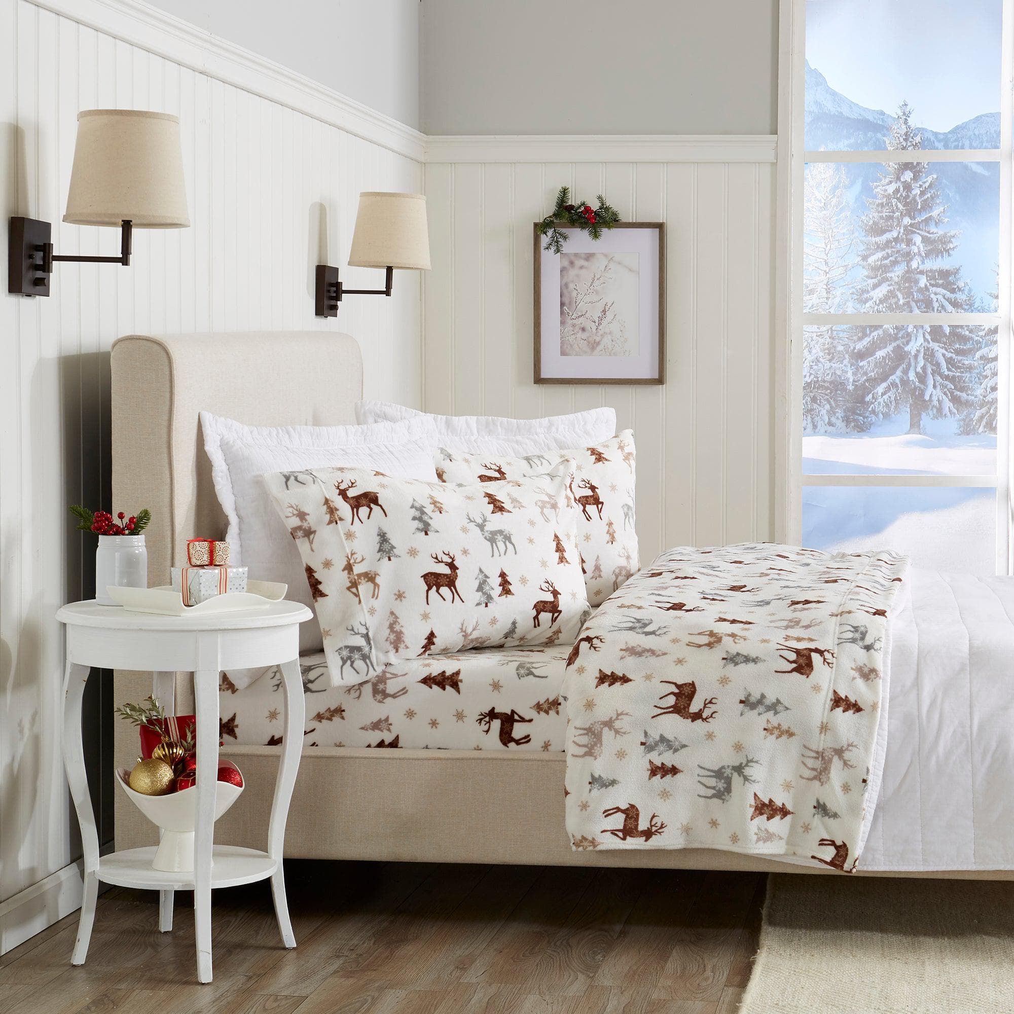 Printed Plush Sheet - Velvet Luxe Collection Great Bay Home