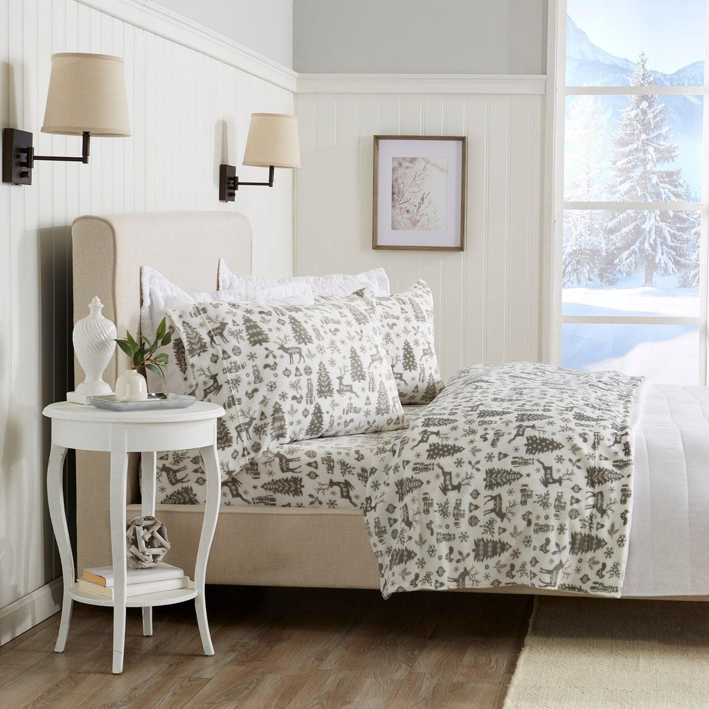Printed Plush Sheet - Velvet Luxe Collection Great Bay Home