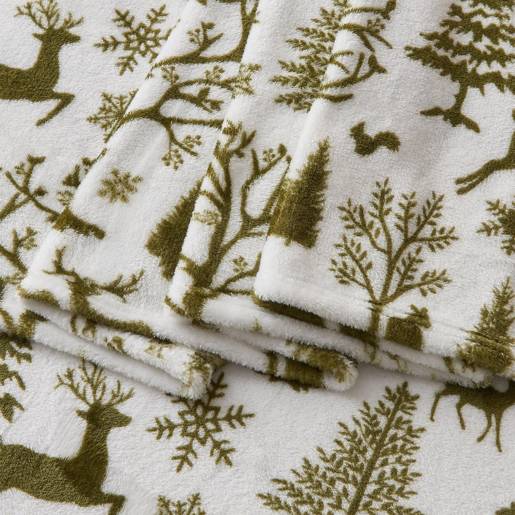 Printed Plush Sheet - Velvet Luxe Collection Great Bay Home