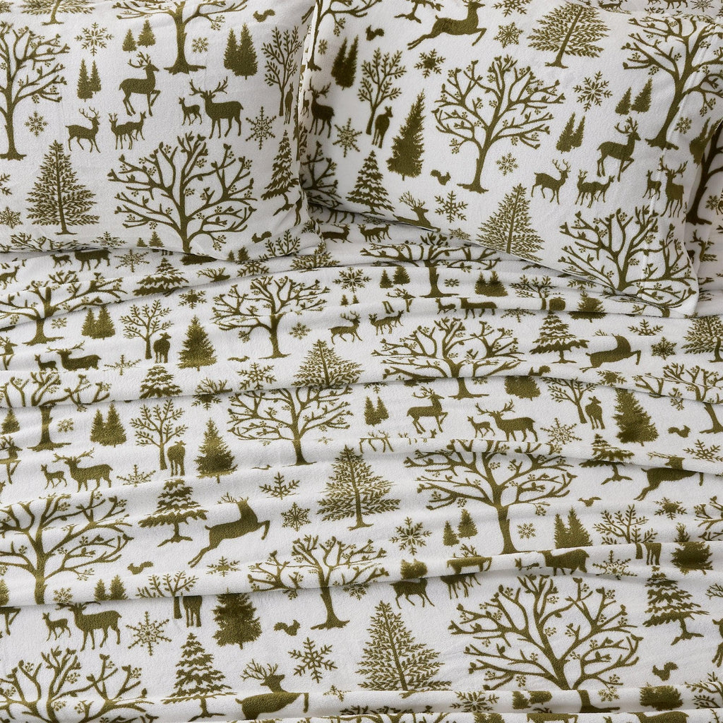 Printed Plush Sheet - Velvet Luxe Collection Great Bay Home