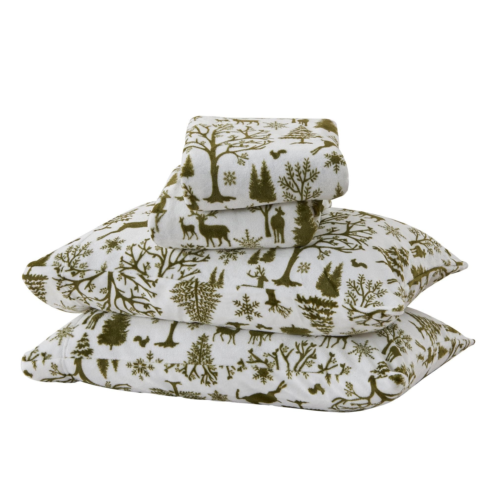 Printed Plush Sheet - Velvet Luxe Collection Great Bay Home