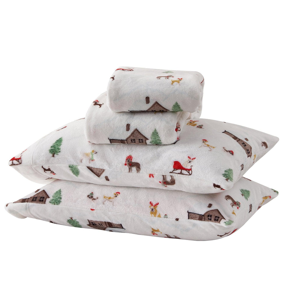 Printed Plush Sheet - Velvet Luxe Collection Great Bay Home