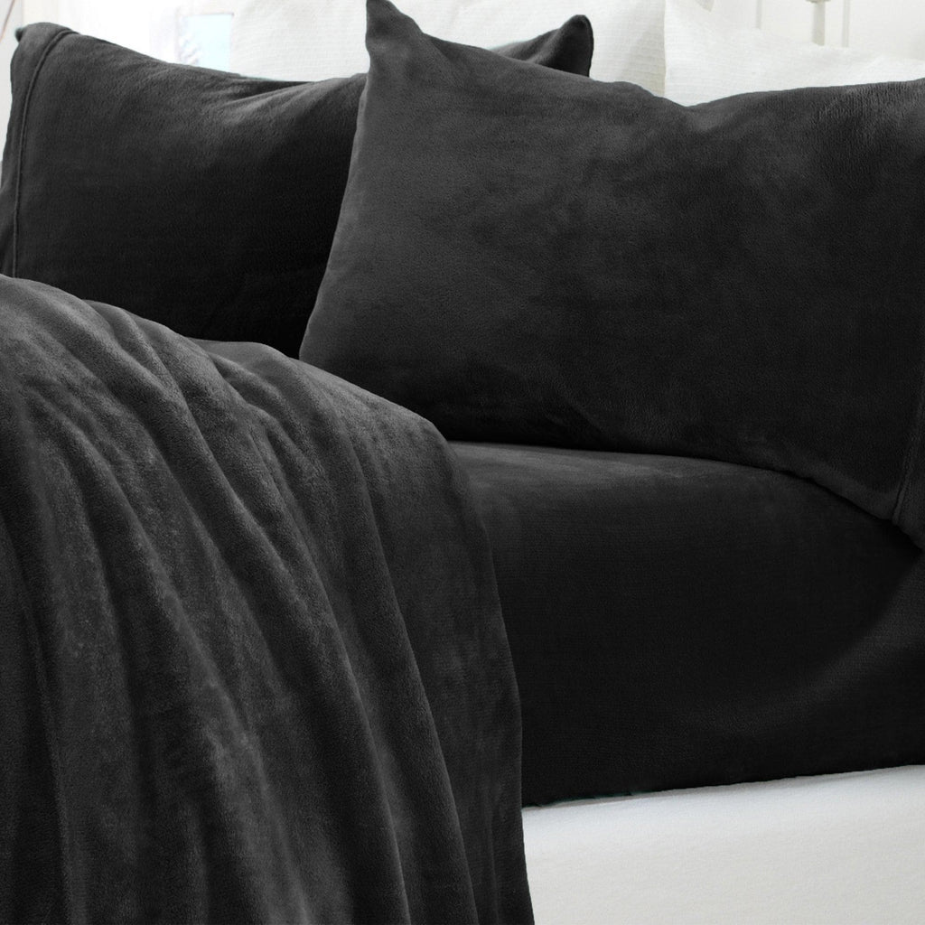 Solid Plush Sheet - Velvet Luxe Collection Great Bay Home