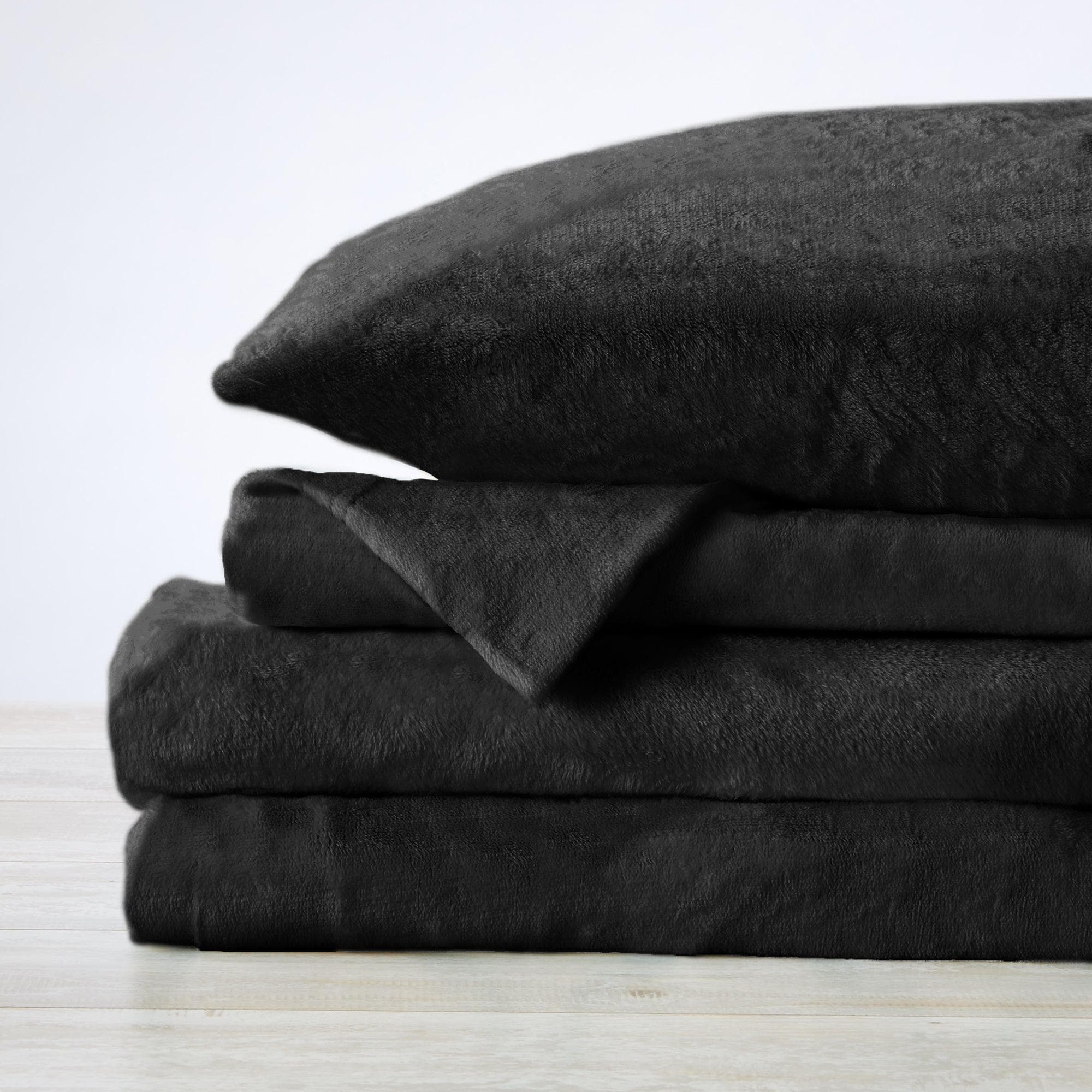 Solid Plush Sheet - Velvet Luxe Collection Great Bay Home