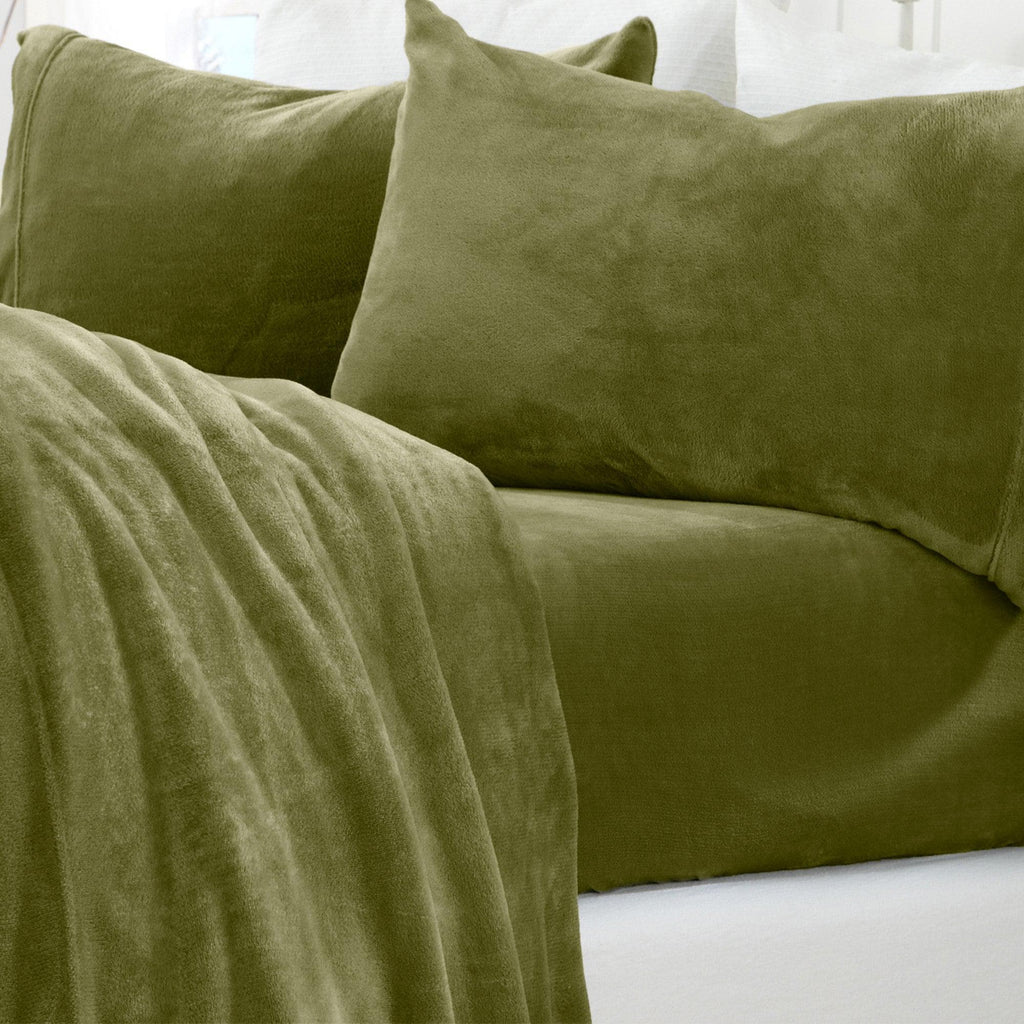 Solid Plush Sheet - Velvet Luxe Collection Great Bay Home