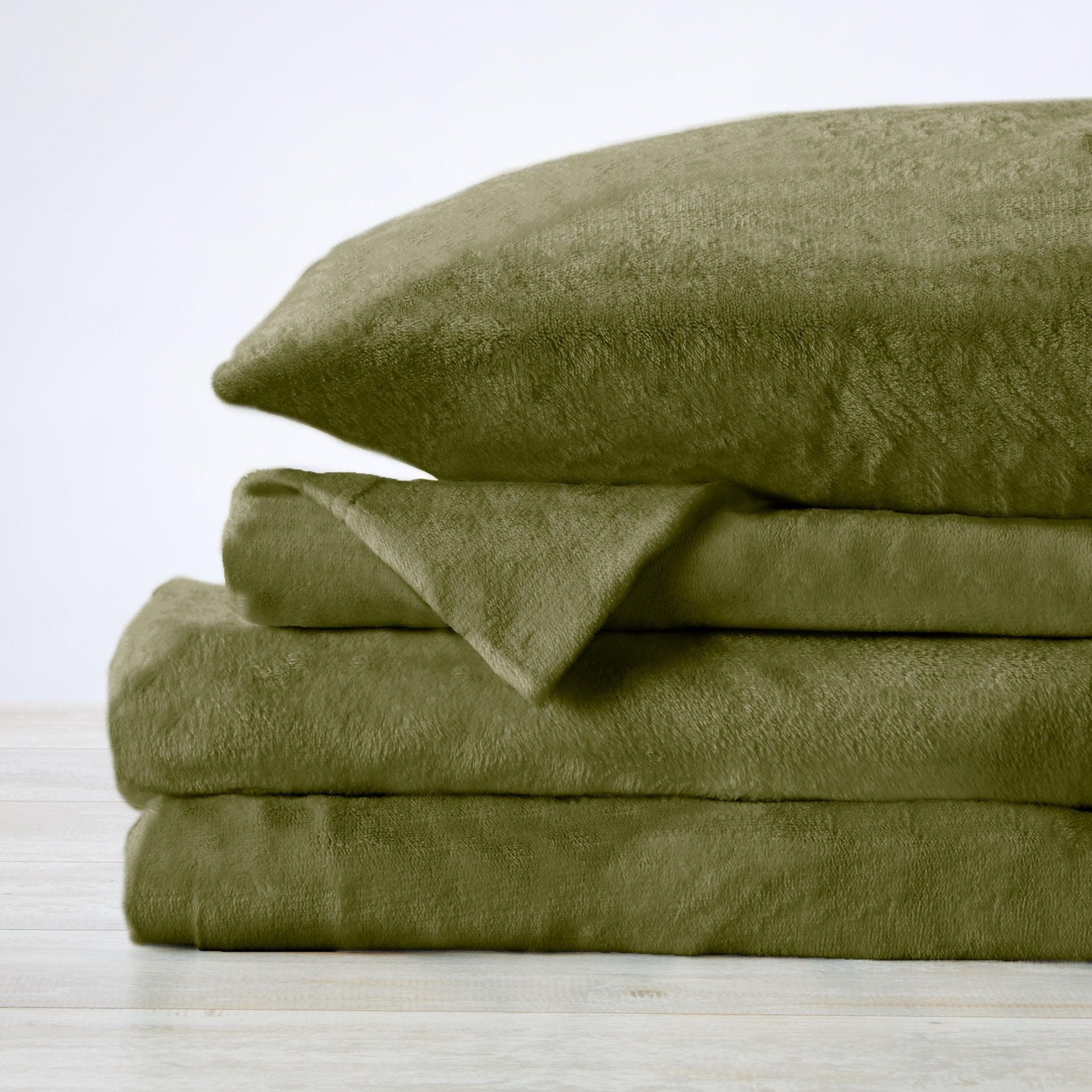Solid Plush Sheet - Velvet Luxe Collection Great Bay Home