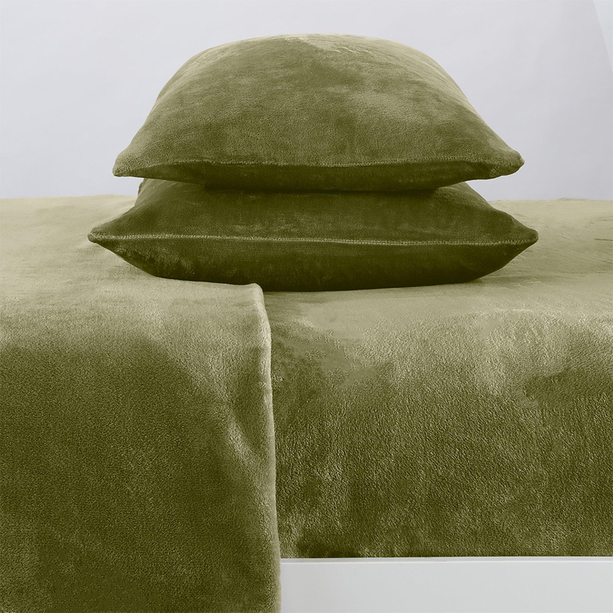 Solid Plush Sheet - Velvet Luxe Collection Great Bay Home