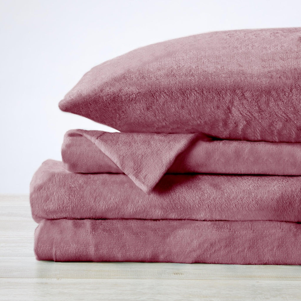 Solid Plush Sheet - Velvet Luxe Collection Great Bay Home