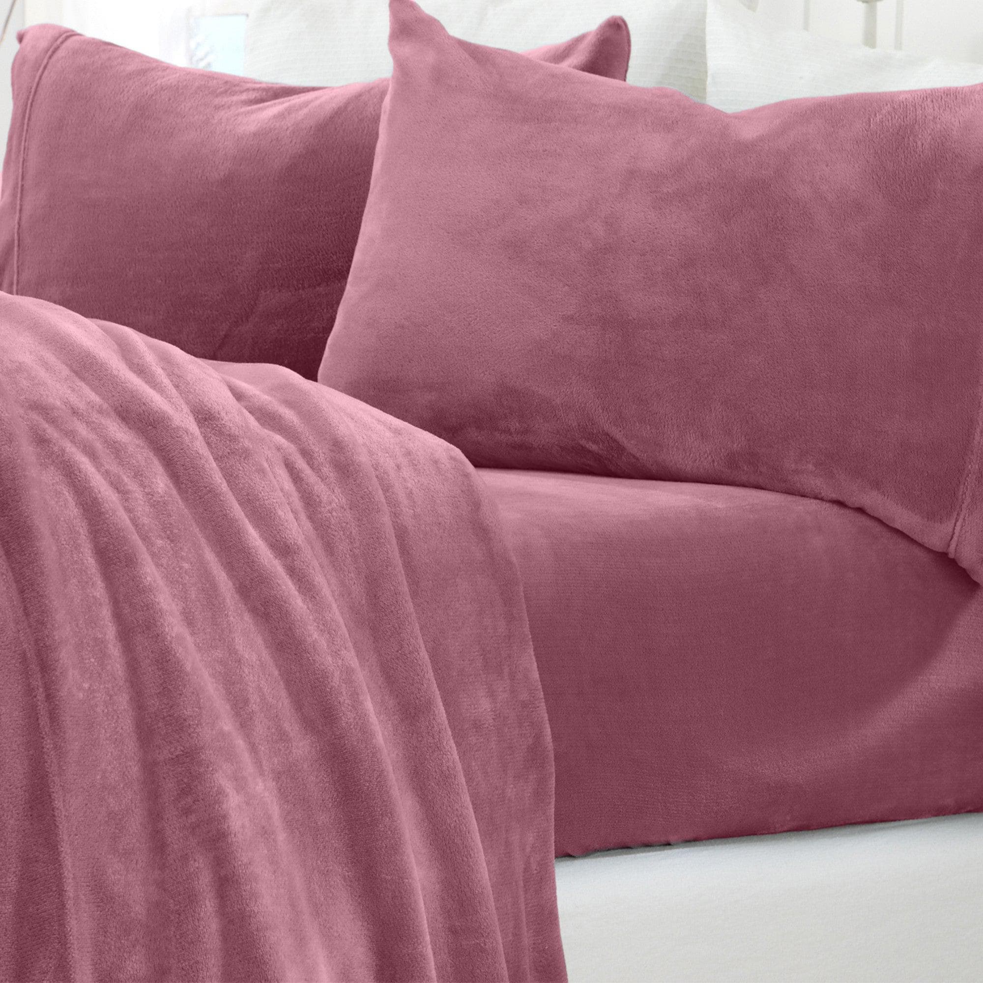 Solid Plush Sheet - Velvet Luxe Collection Great Bay Home