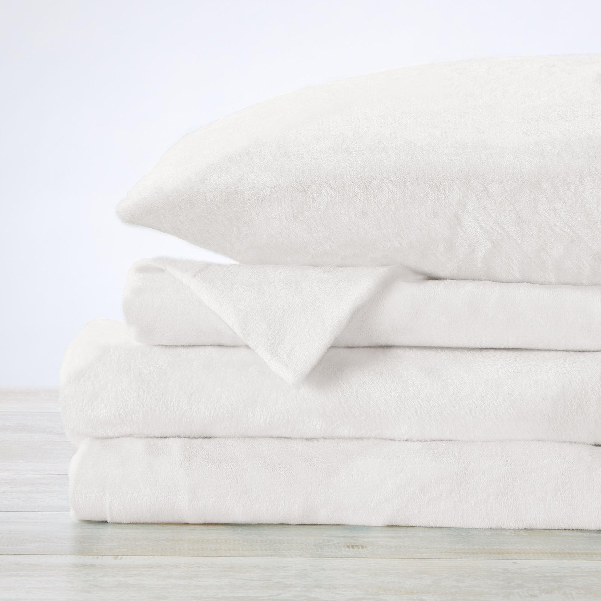 Solid Plush Sheet - Velvet Luxe Collection Great Bay Home