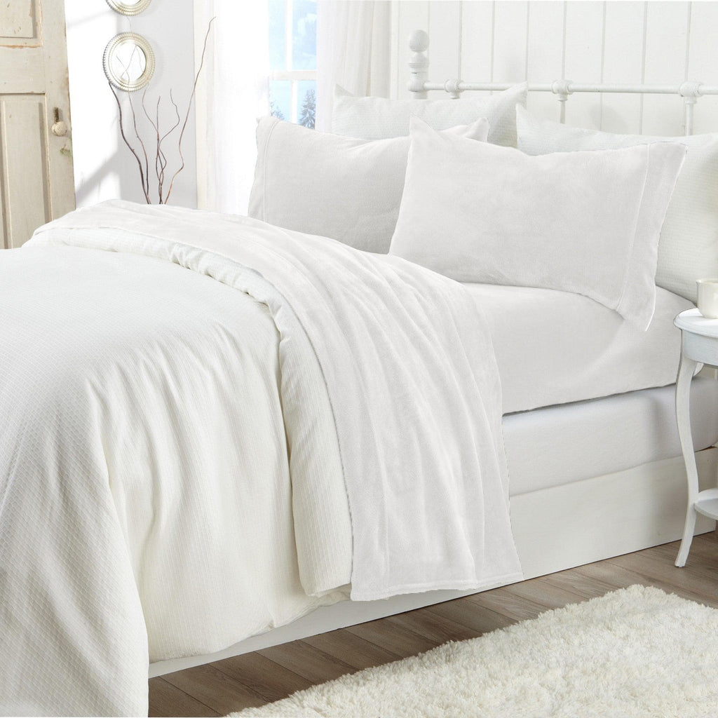 Solid Plush Sheet - Velvet Luxe Collection Great Bay Home