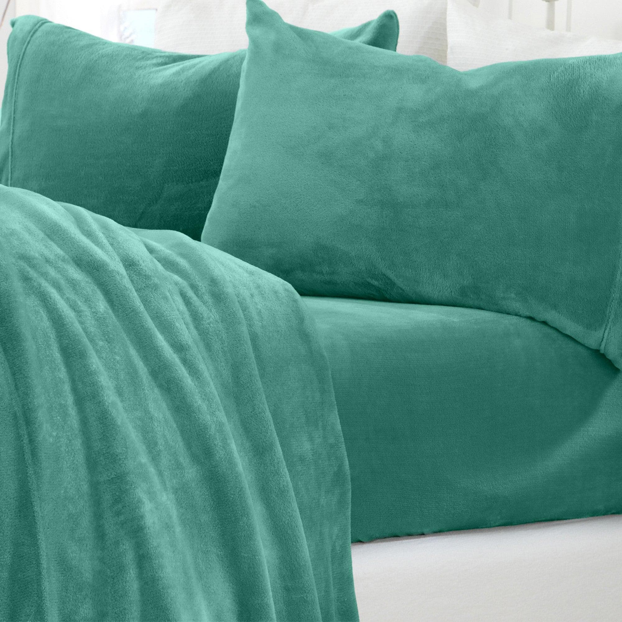 Solid Plush Sheet - Velvet Luxe Collection Great Bay Home