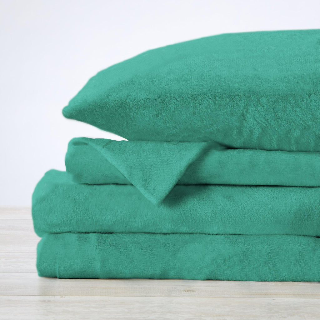 Solid Plush Sheet - Velvet Luxe Collection Great Bay Home