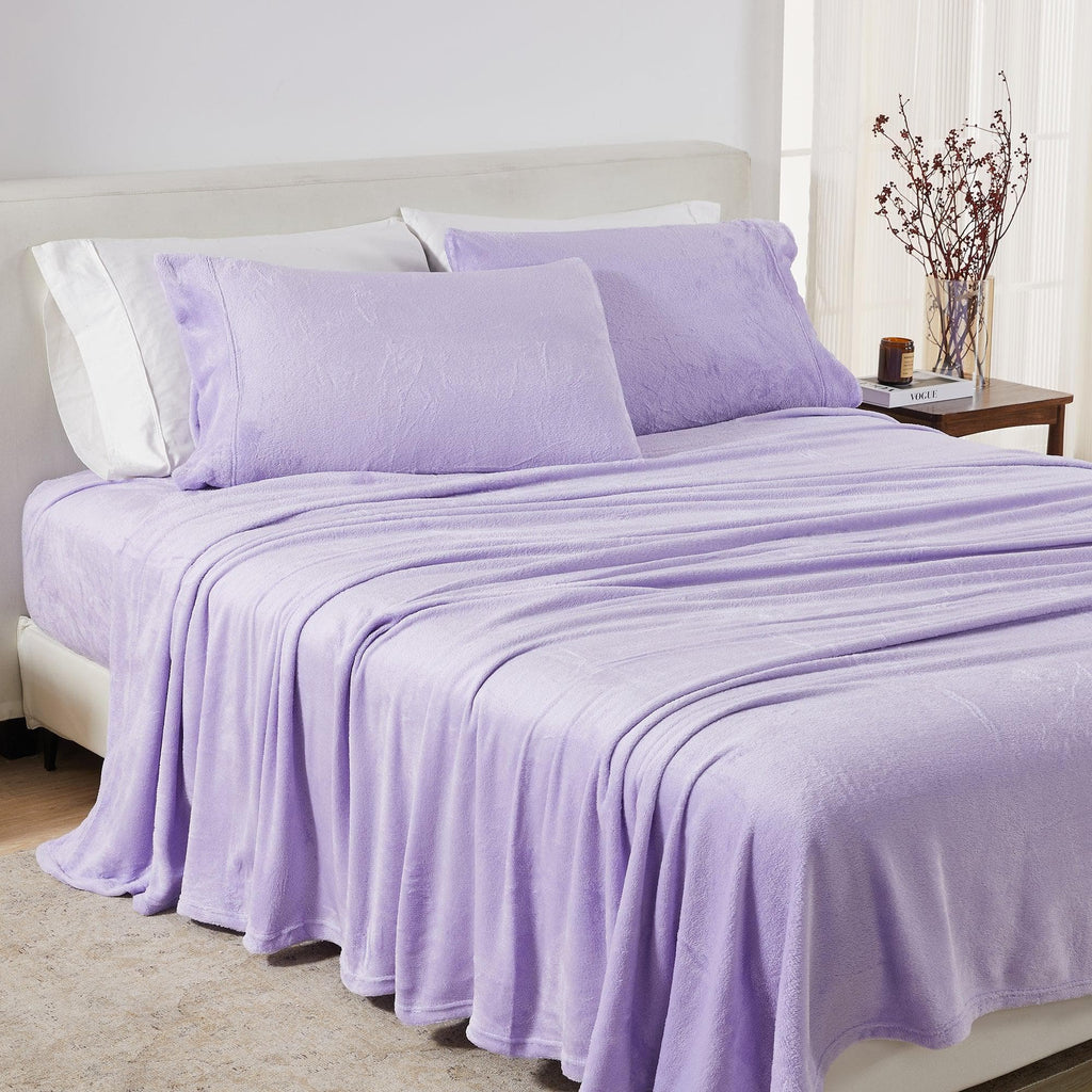 Solid Plush Sheet - Velvet Luxe Collection Great Bay Home