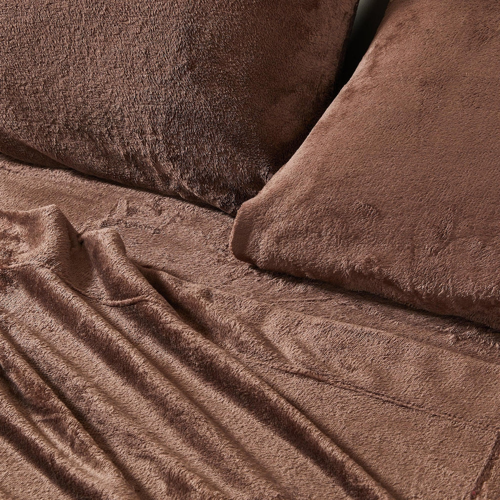 Solid Plush Sheet - Velvet Luxe Collection Great Bay Home
