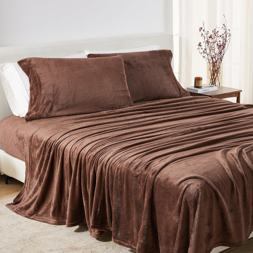 Solid Plush Sheet - Velvet Luxe Collection Great Bay Home
