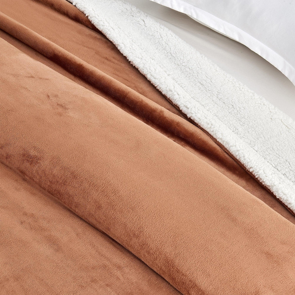 Velvet Plush Sherpa Luxury Bed Blanket - Kinsley Collection Great Bay Home