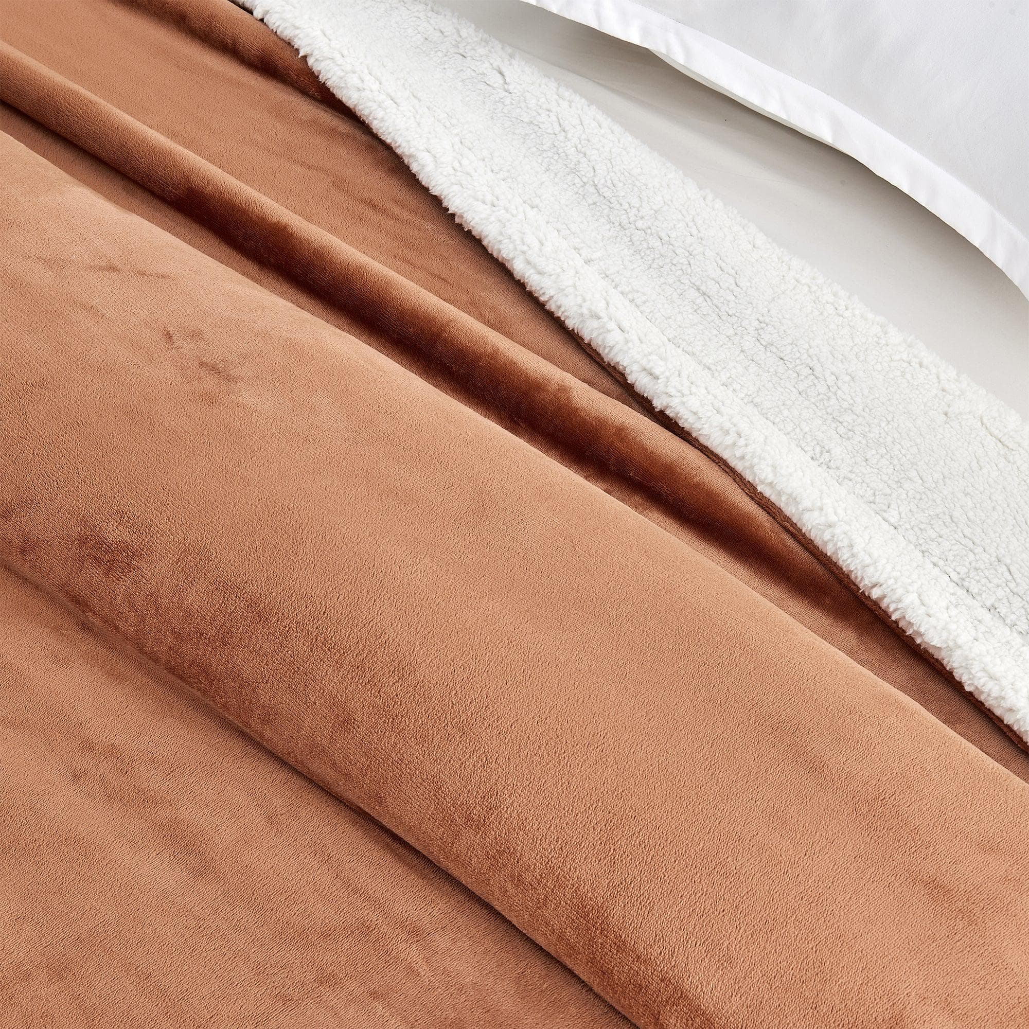 Velvet Plush Sherpa Luxury Bed Blanket - Kinsley Collection Great Bay Home