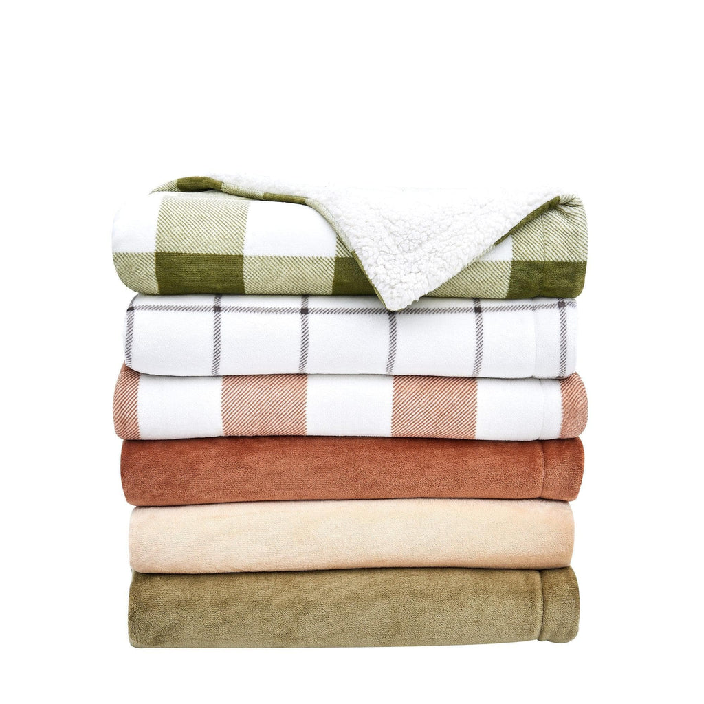 Velvet Plush Sherpa Luxury Bed Blanket - Kinsley Collection Great Bay Home