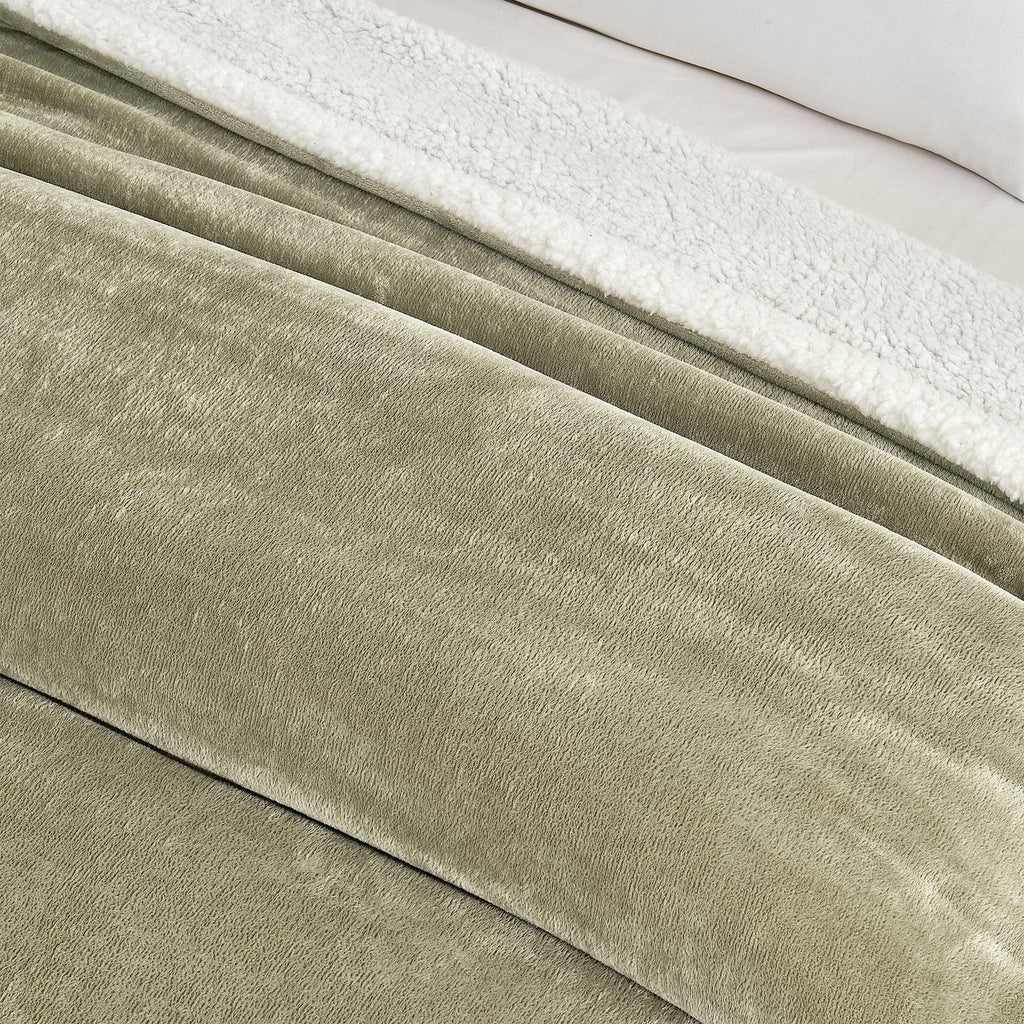 Velvet Plush Sherpa Luxury Bed Blanket - Kinsley Collection Great Bay Home