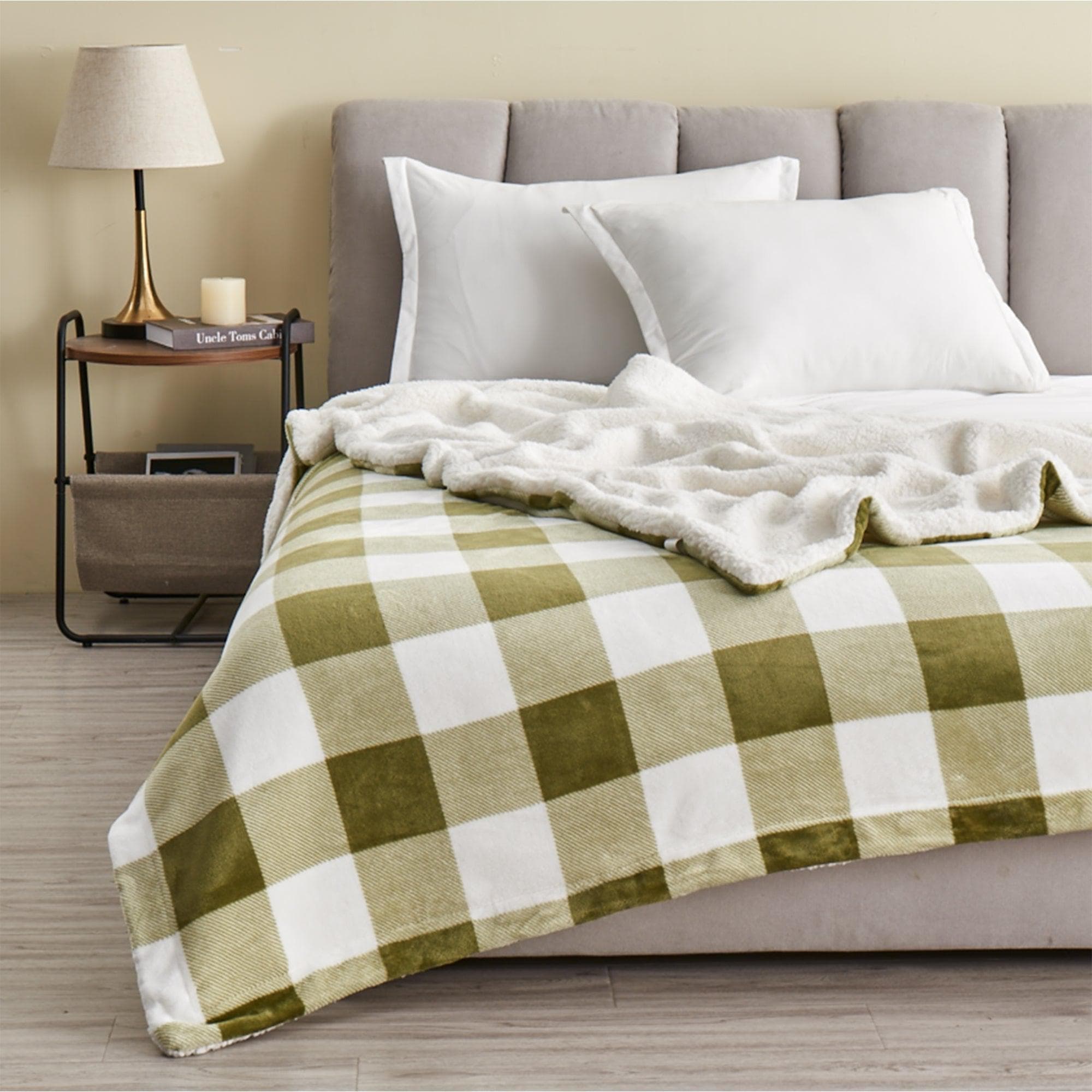 Velvet Plush Sherpa Luxury Bed Blanket - Kinsley Collection Great Bay Home