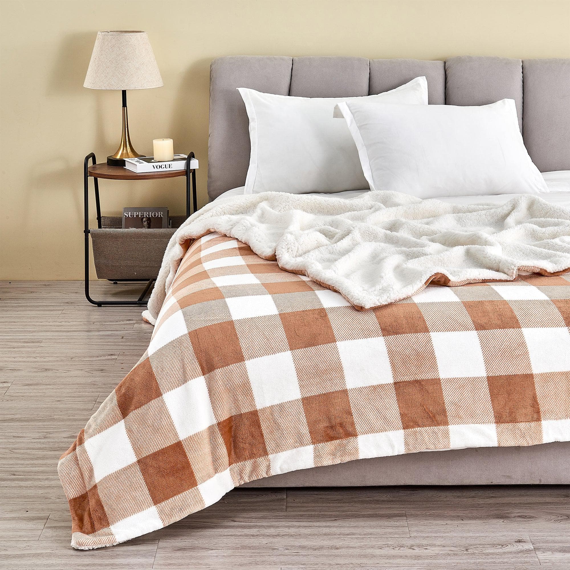 Velvet Plush Sherpa Luxury Bed Blanket - Kinsley Collection Great Bay Home