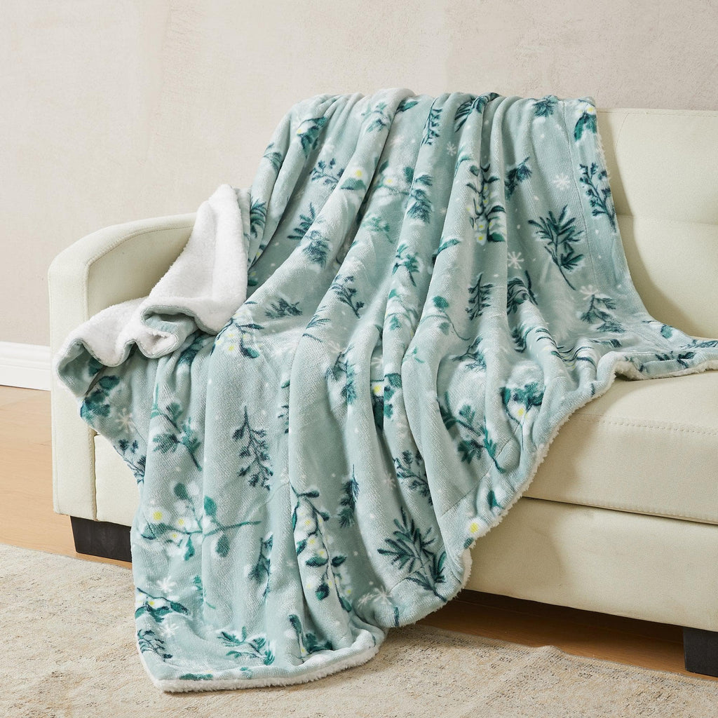 Velvet Plush Sherpa Luxury Bed Blanket - Kinsley Collection Great Bay Home