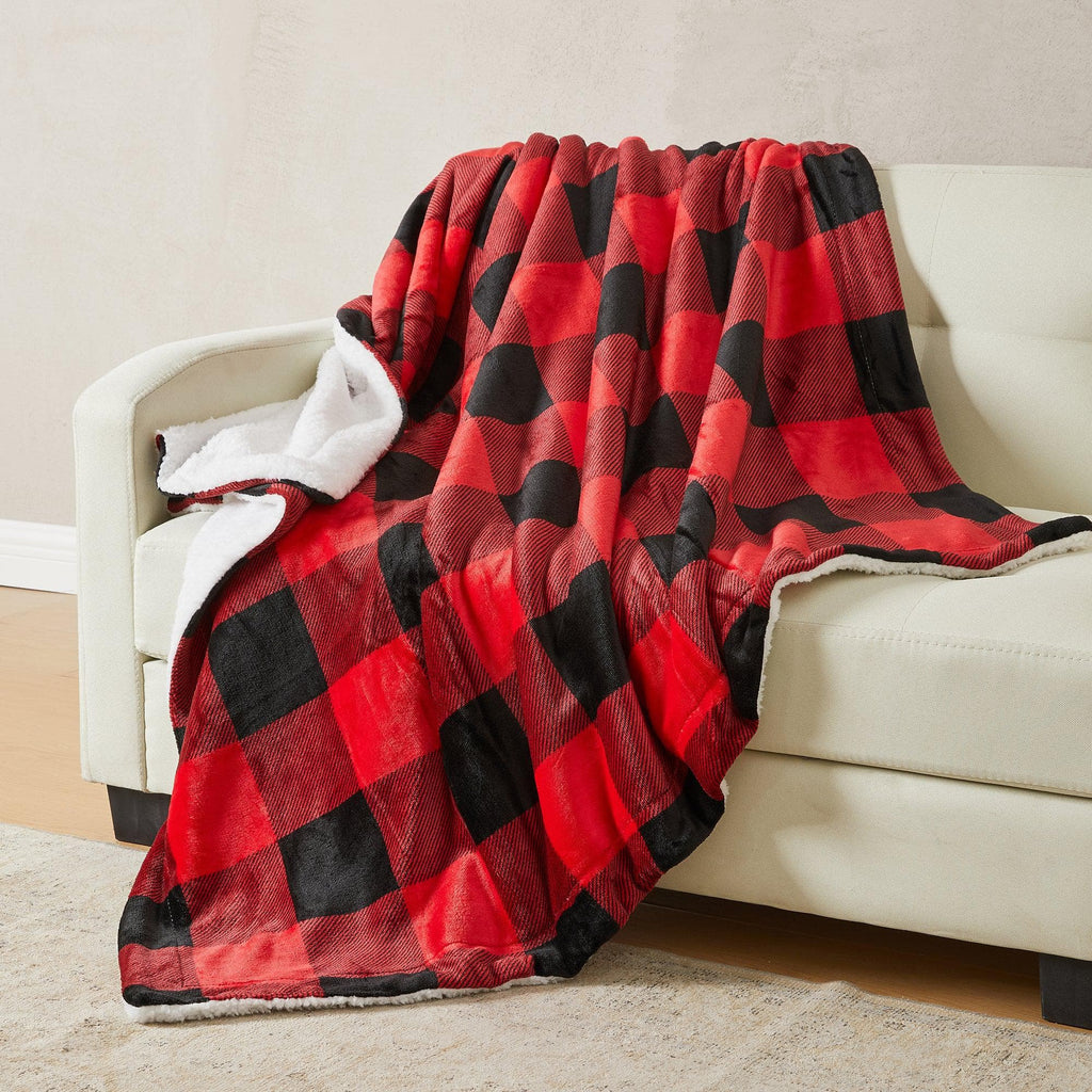 Velvet Plush Sherpa Luxury Bed Blanket - Kinsley Collection Great Bay Home