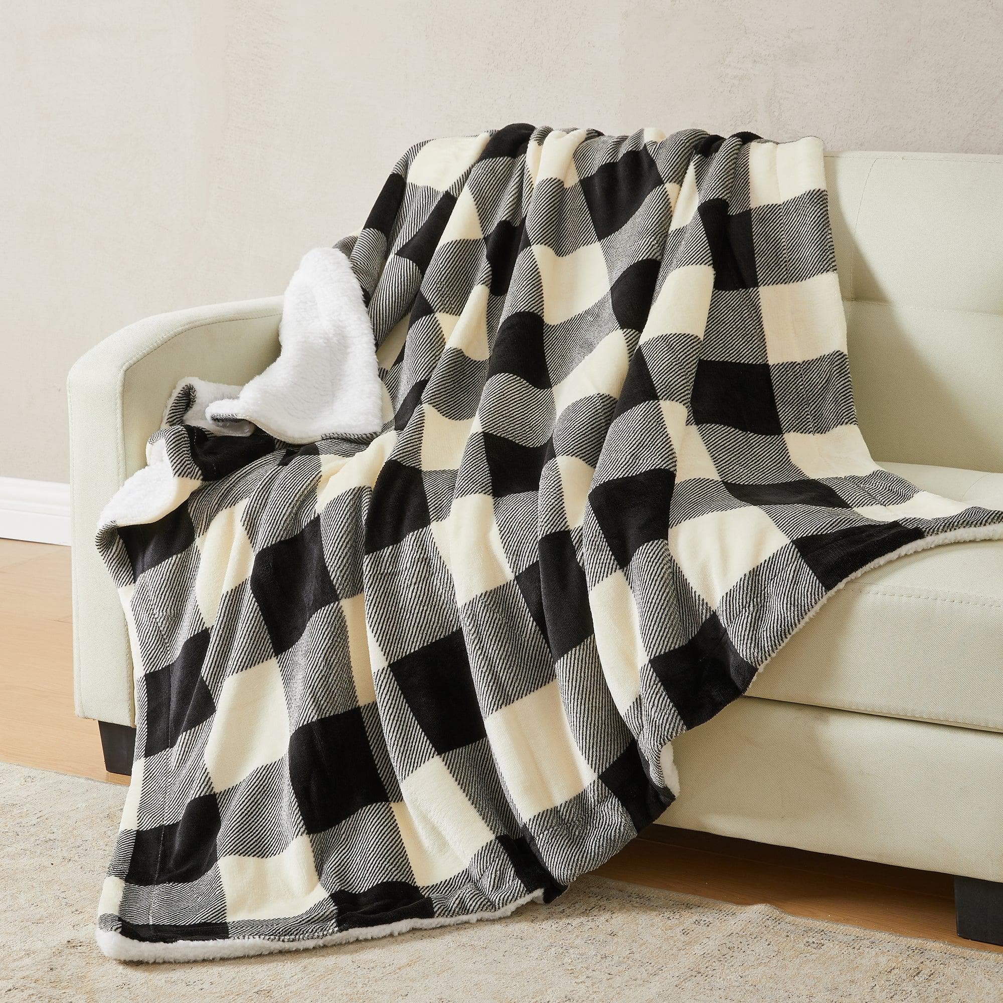 Velvet Plush Sherpa Luxury Bed Blanket - Kinsley Collection Great Bay Home