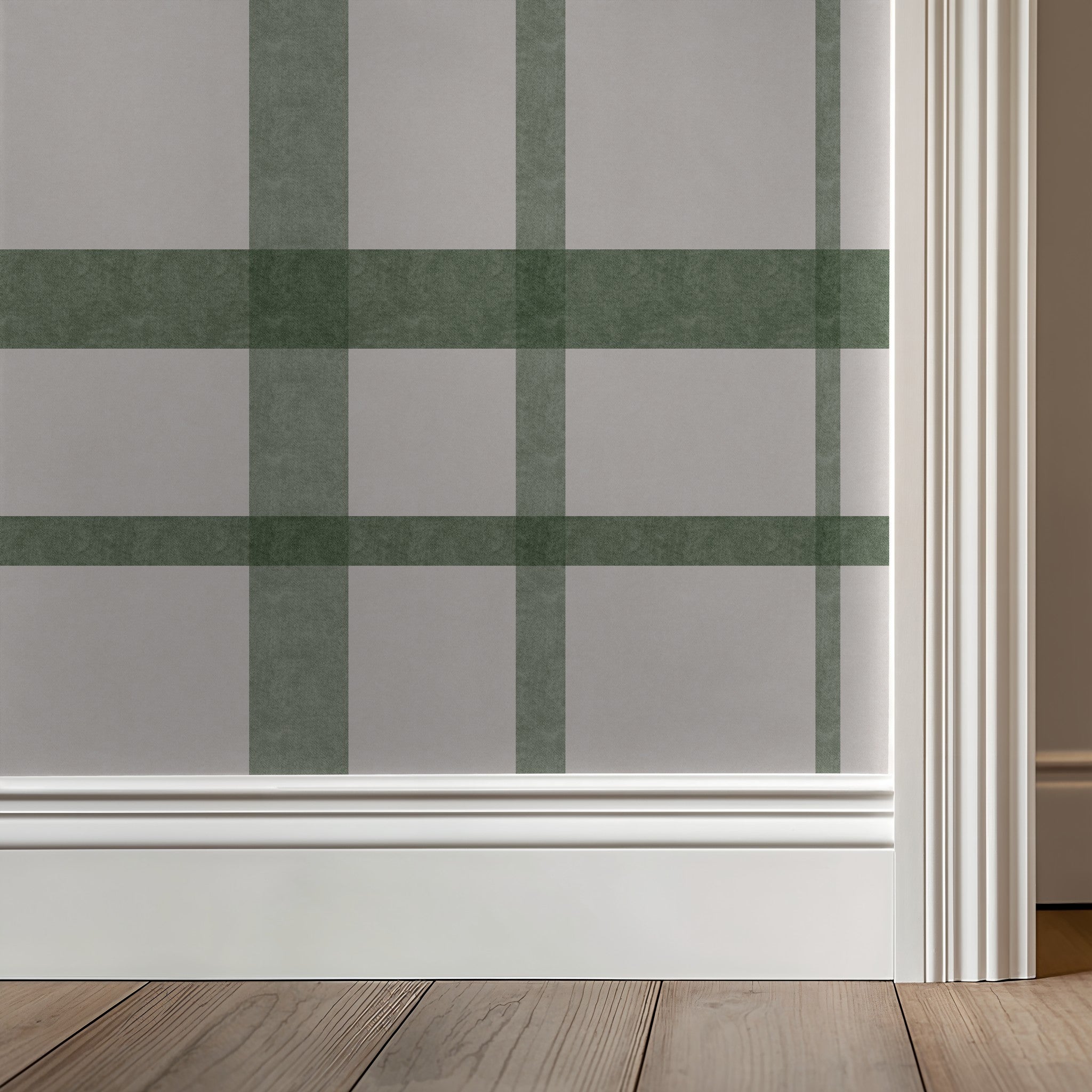 Ashford Plaid (Green) Wallpaper WALL BLUSH