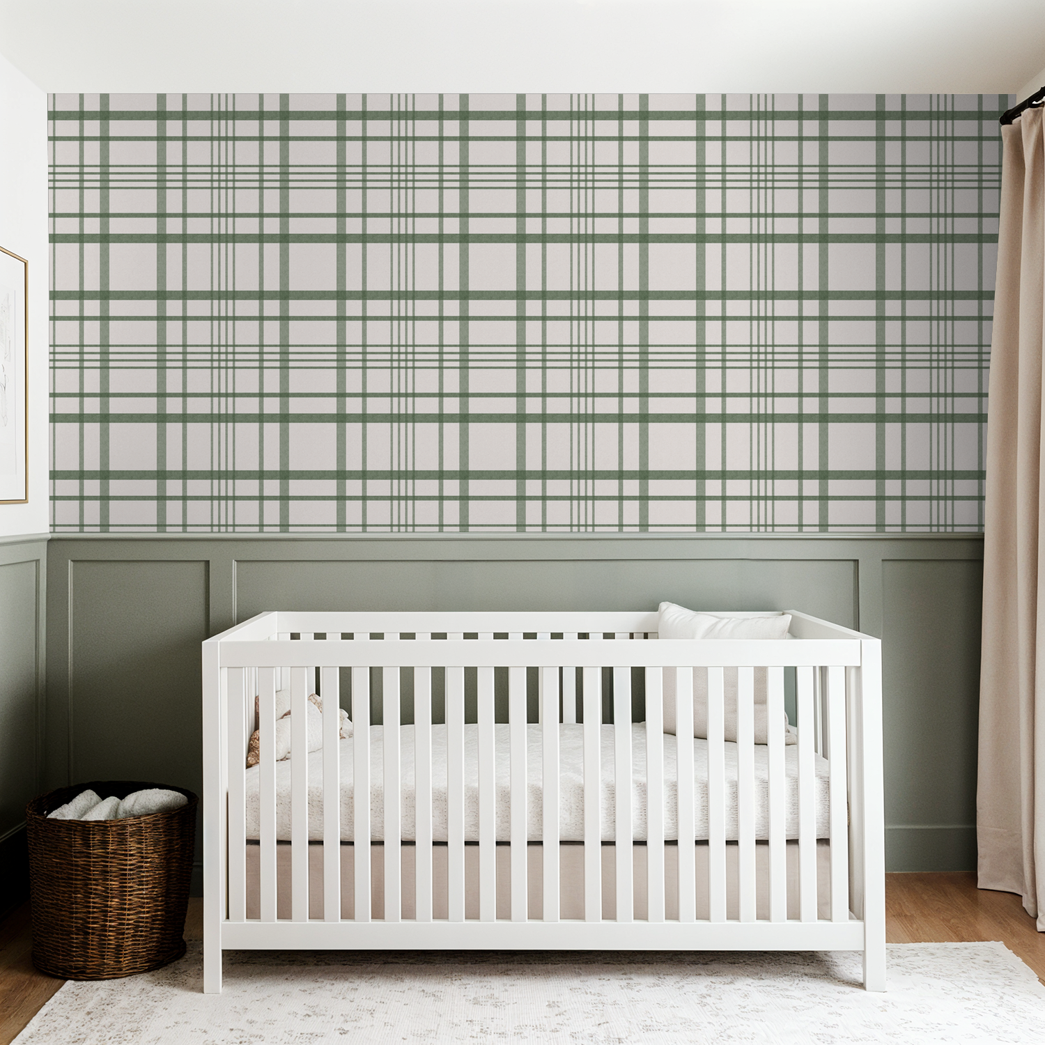 Ashford Plaid (Green) Wallpaper WALL BLUSH