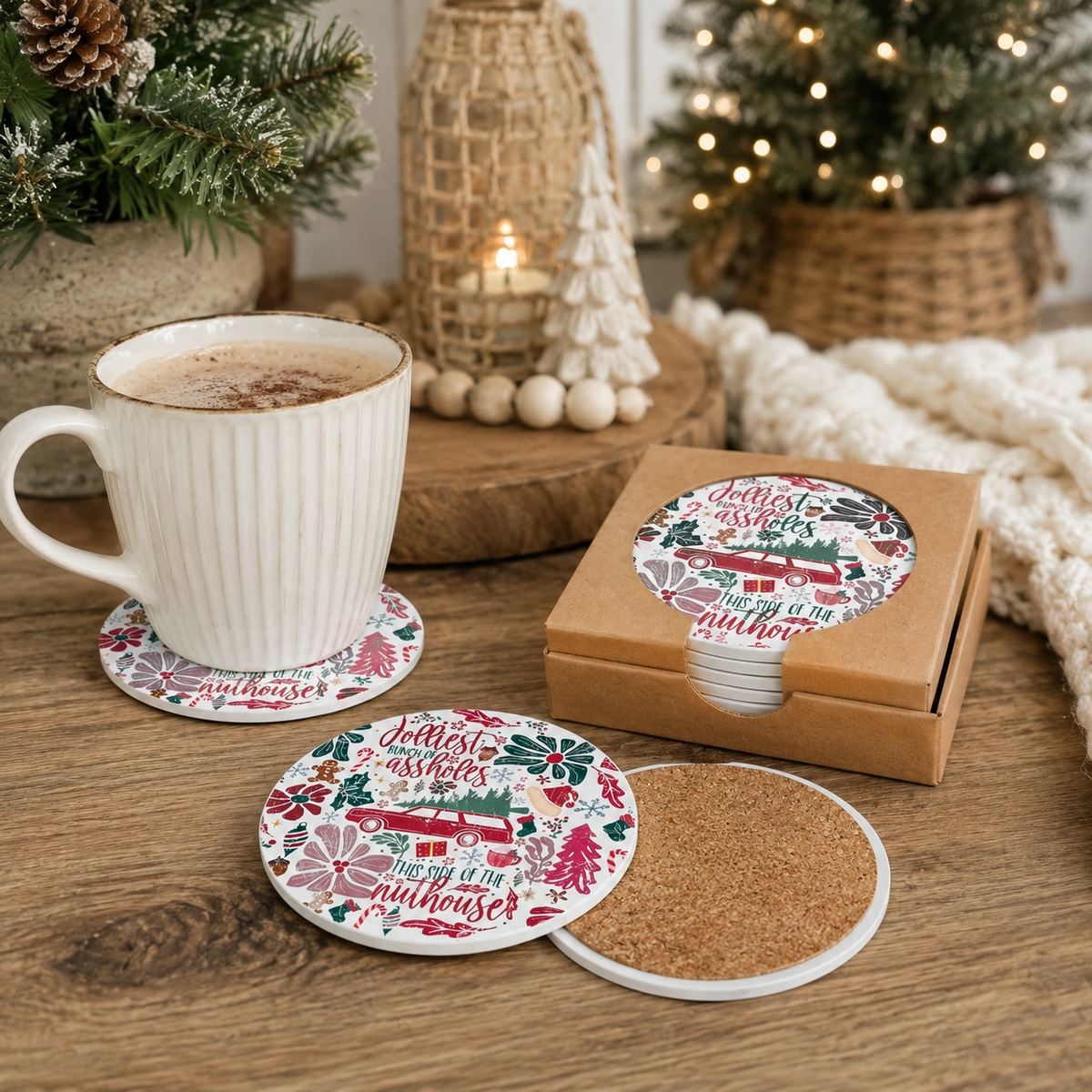 Christmas Coasters Gia Roma