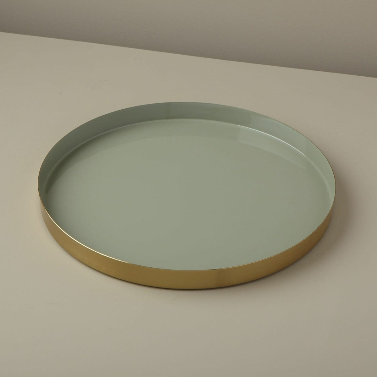 Halo Enamel Serving Tray - Large Tea + Linen