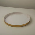 Halo Enamel Serving Tray - Large Tea + Linen