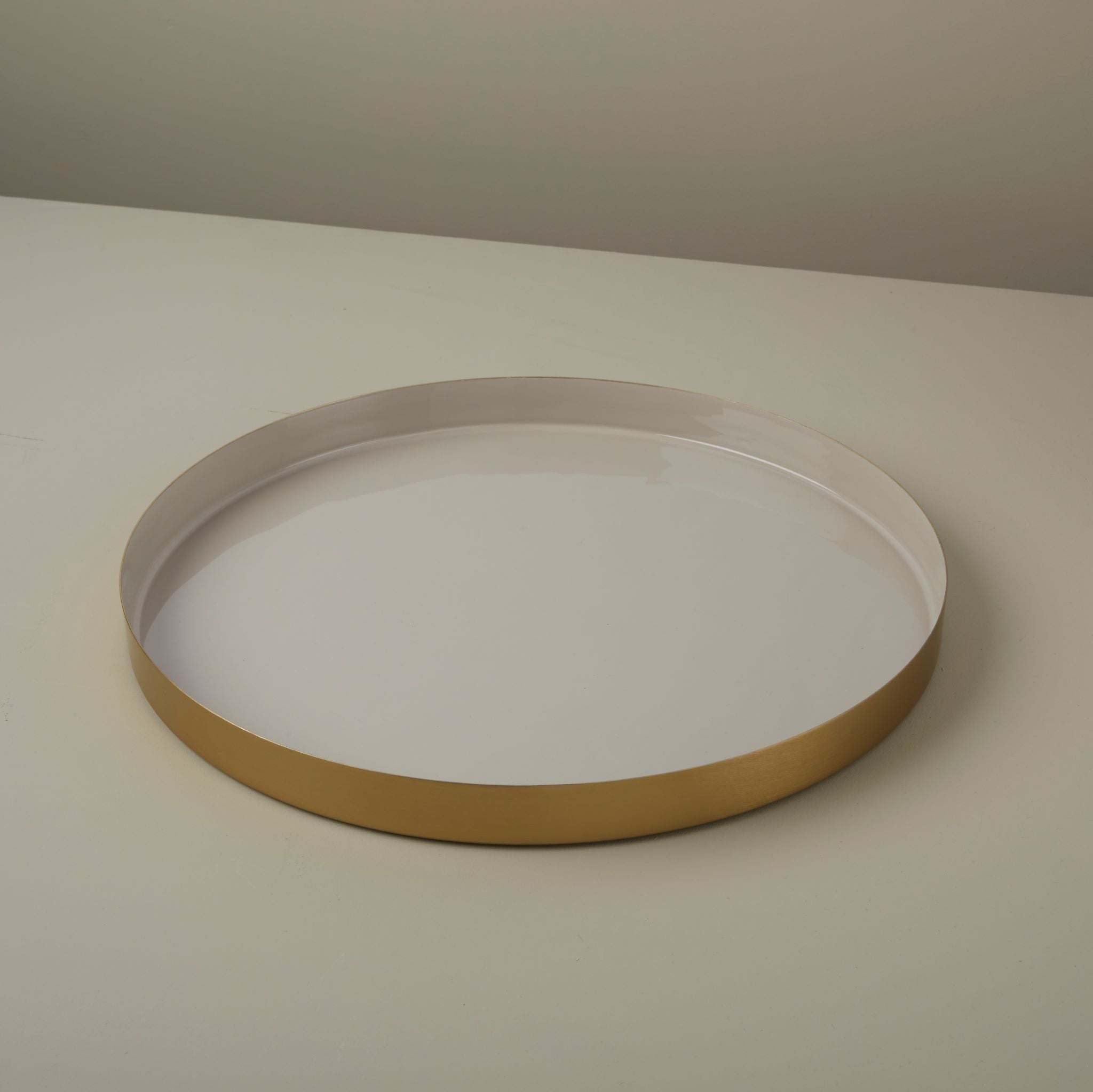 Halo Enamel Serving Tray - Large Tea + Linen