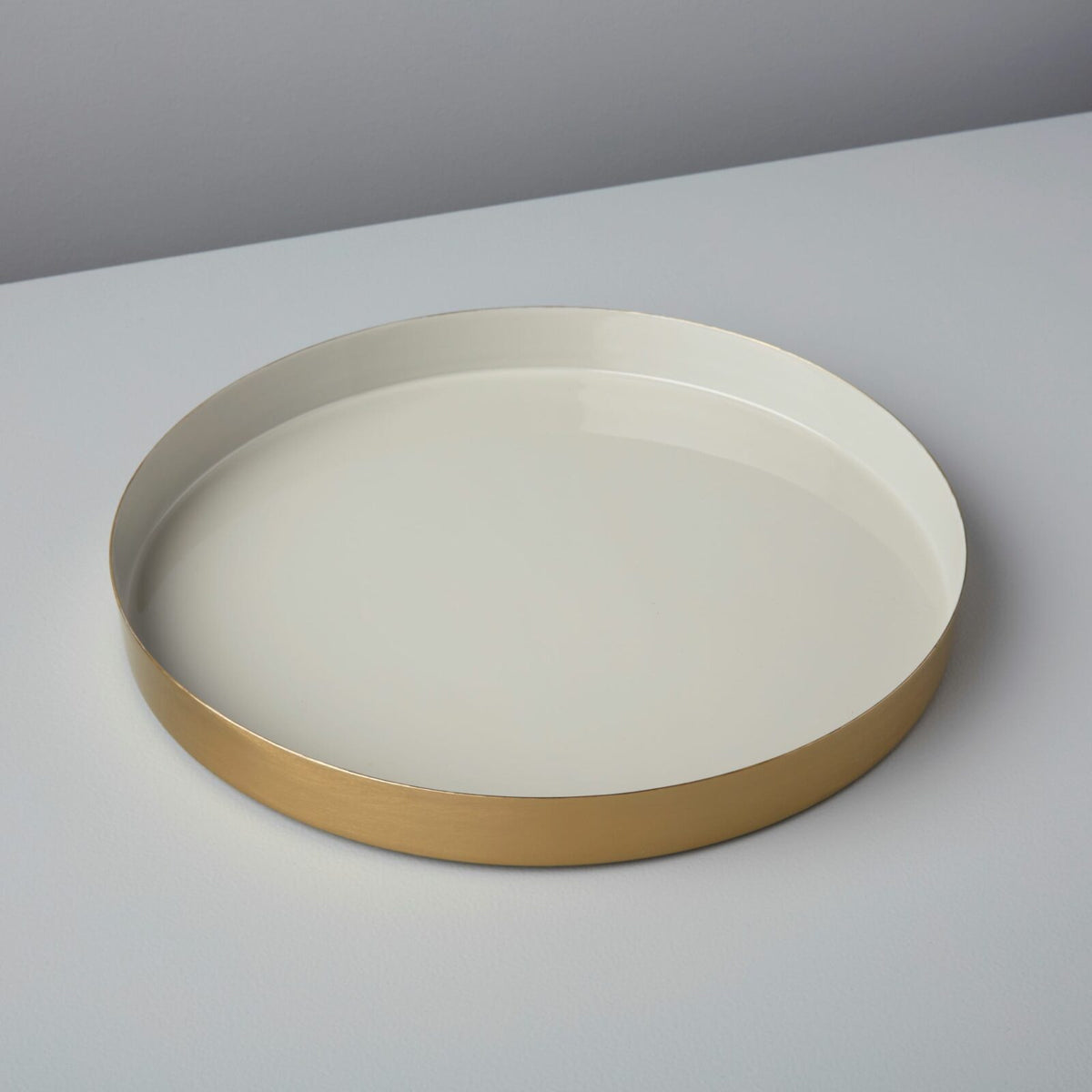 Halo Enamel Serving Tray - Small Tea + Linen
