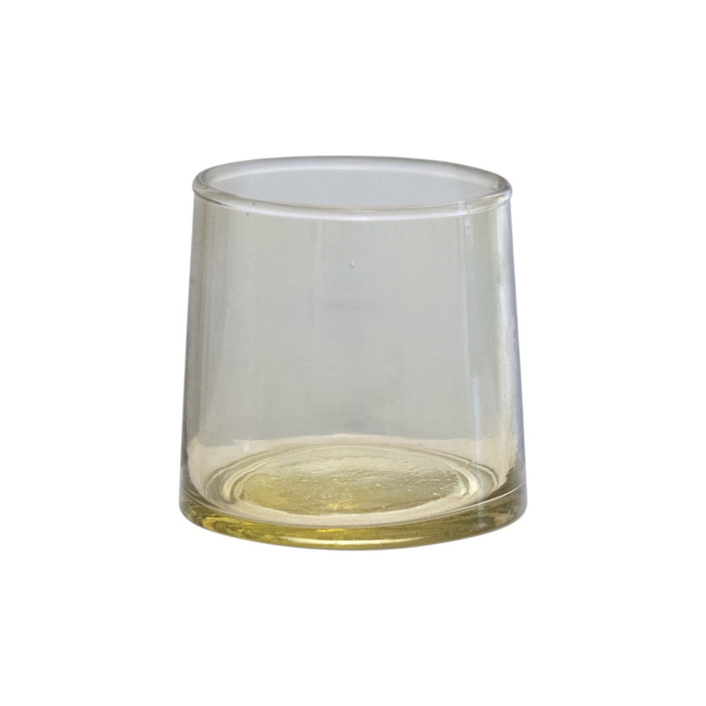Hand-Blown Green Glass Tumbler | 6 oz Rust & Cinder
