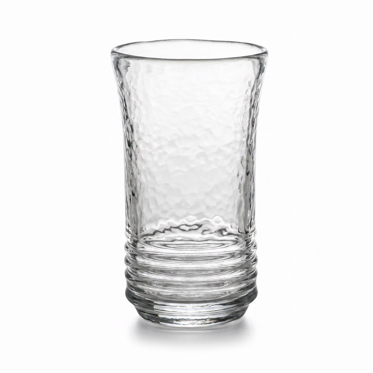 Hand-Blown Ribbed Drinking Glass Rust & Cinder