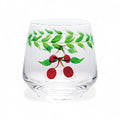Hand-Painted Cherry Drinking Glass Rust & Cinder