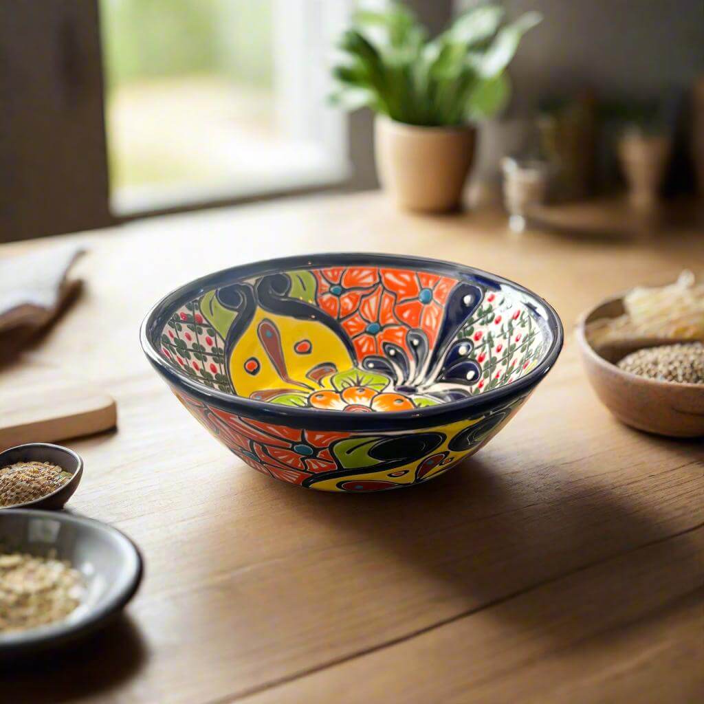 7.5" Talavera Soup Bowl | Handmade Mexican Dinnerware The Talavera Hub