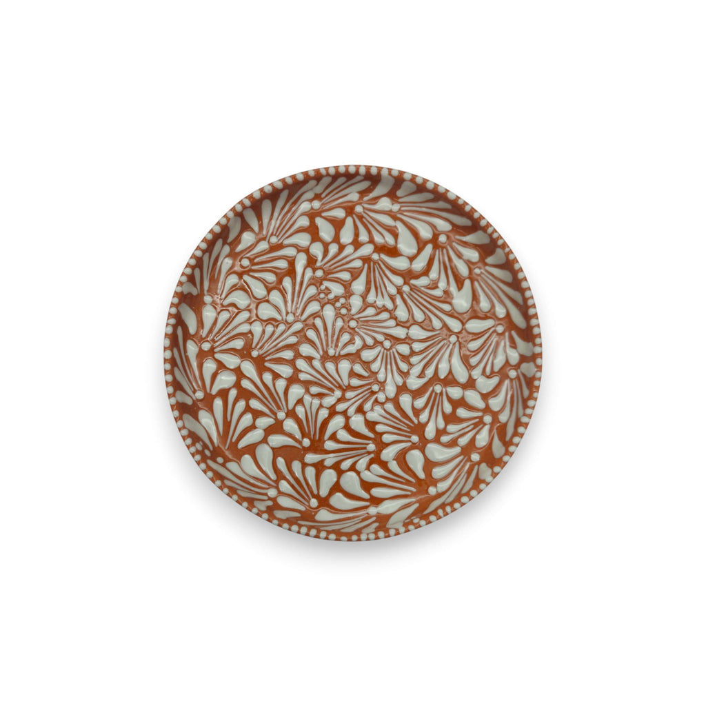 Handmade Talavera Dinnerware Set | Brown & White 4-Piece The Talavera Hub