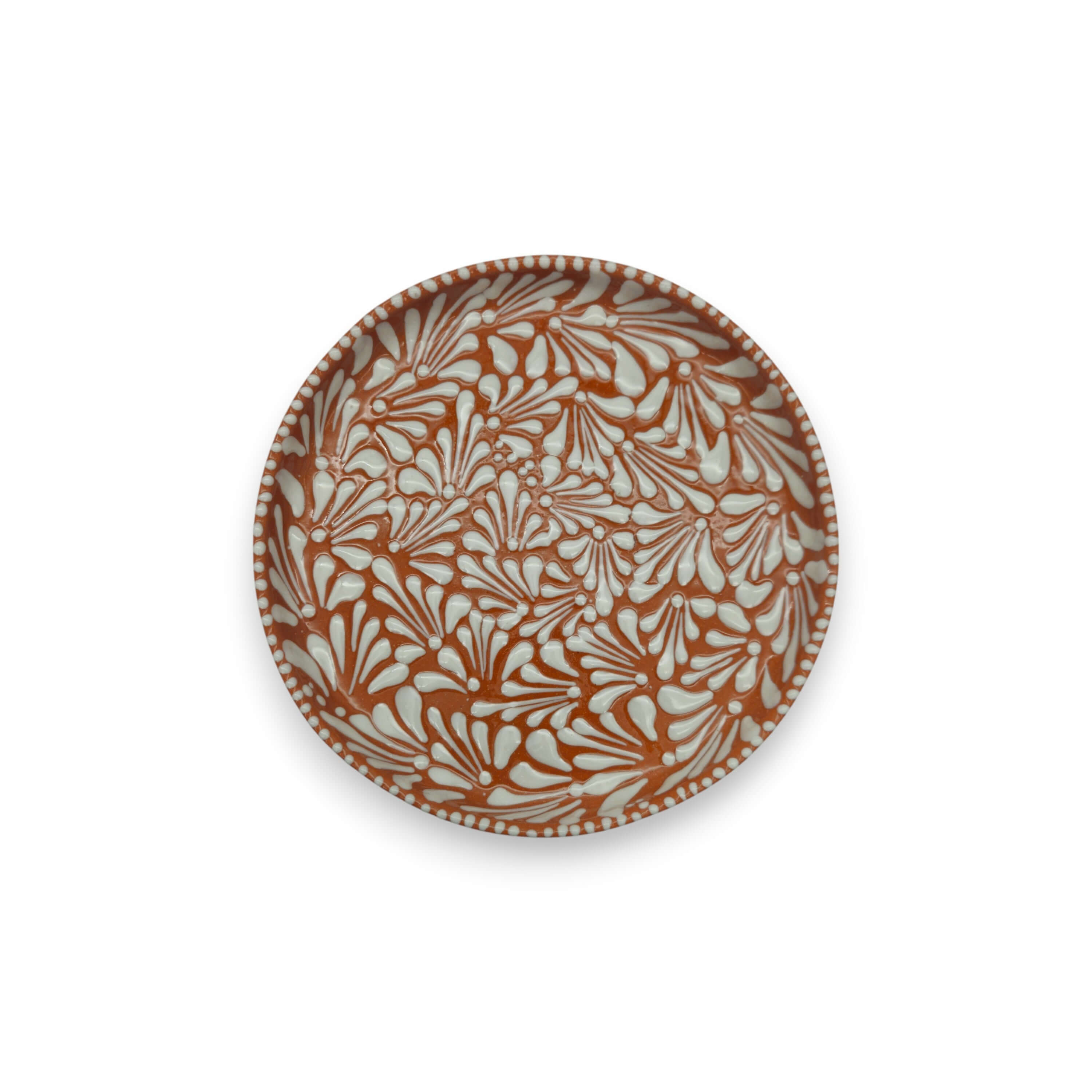 Handmade Talavera Dinnerware Set | Brown & White 4-Piece The Talavera Hub