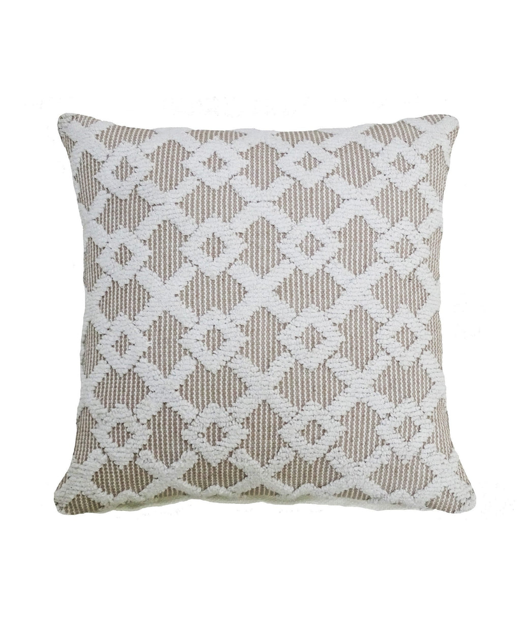 Decorative Beige Accent Throw Pillow  20"x20" Vibhsa