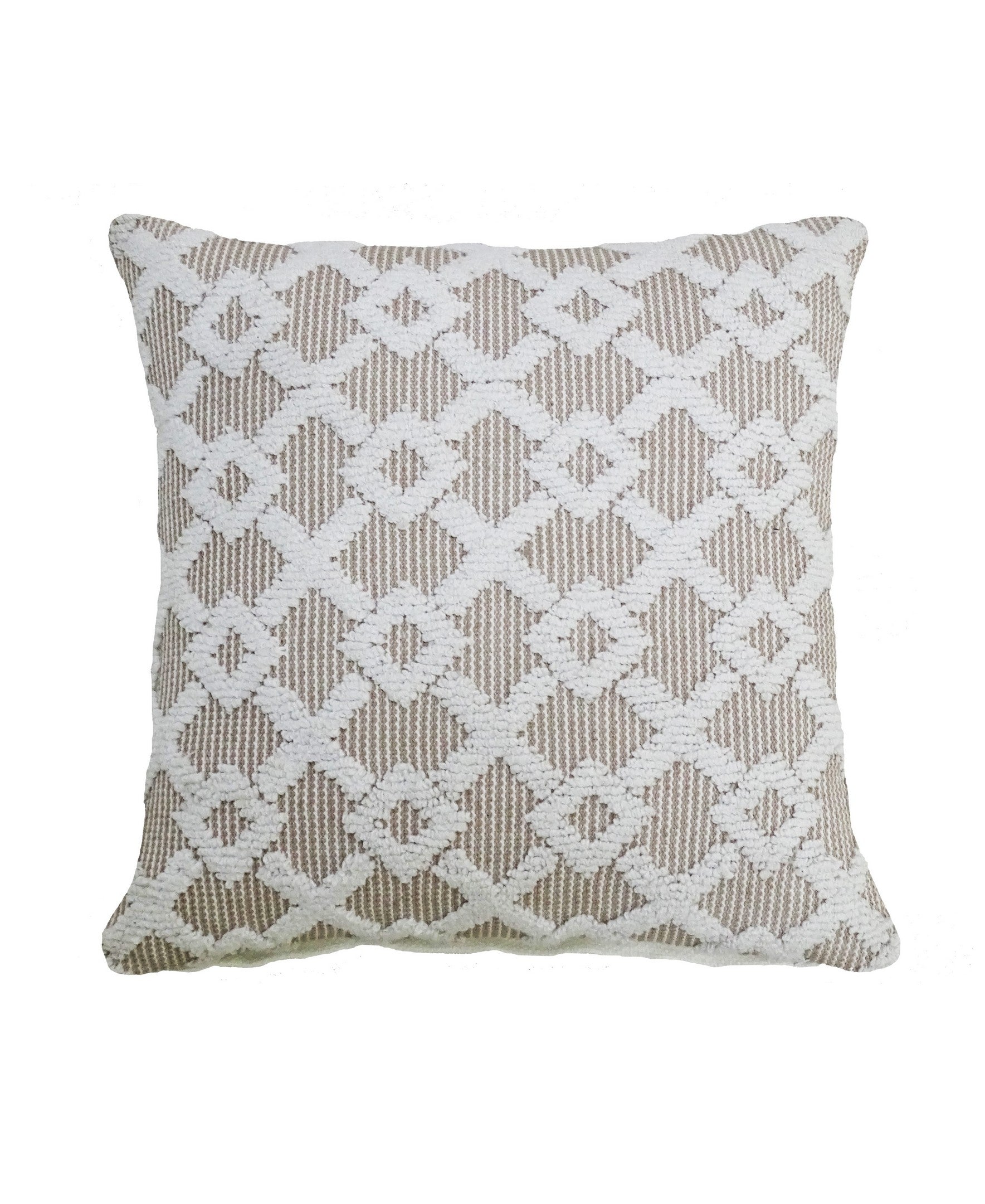 Decorative Beige Accent Throw Pillow  20"x20" Vibhsa